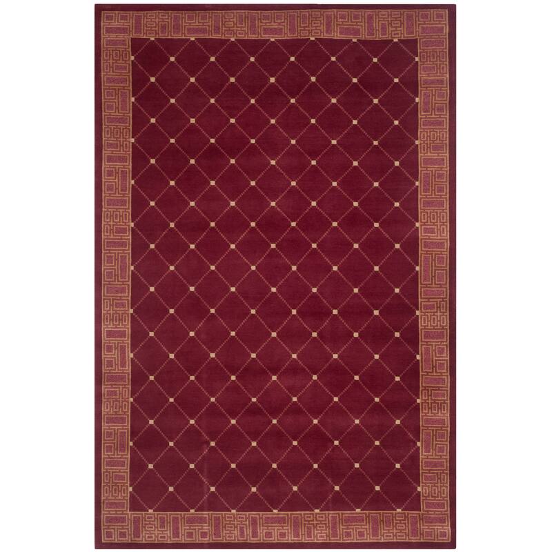 SAFAVIEH Couture Hand-knotted Nepalese Eline Wool Rug - 6' x 9' - Red - Rectangle