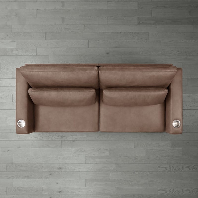 Spruce & Spring Ezra 89" Modern High Back Living Room Sofa with USB & Cup Holders