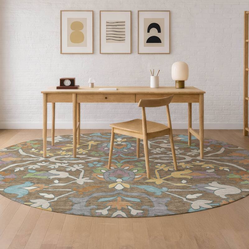 Machine Washable Indoor/ Outdoor Traditional Blanca Chantille Rug