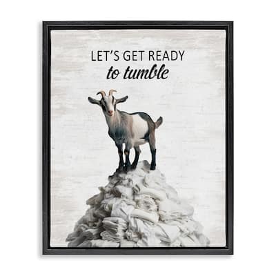 Stupell Ready To Tumble Laundry Framed Floater Canvas Wall Art Design By Lettered and Lined