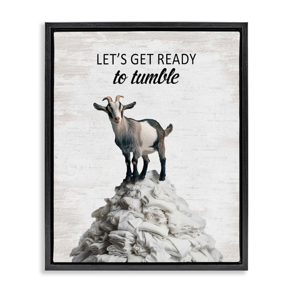 Stupell Ready To Tumble Laundry Framed Floater Canvas Wall Art Design By Lettered and Lined