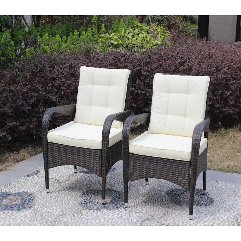 2-Piece Liberatore Dining Chairs with Cushions - Brown