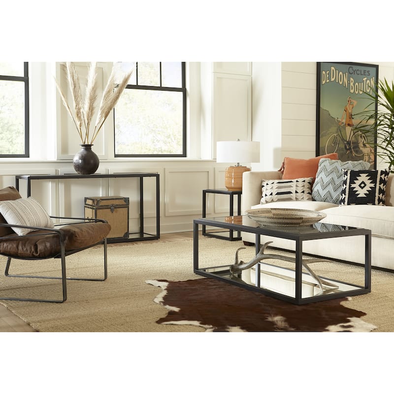 Ellis Smoked Glass Top Coffee Table