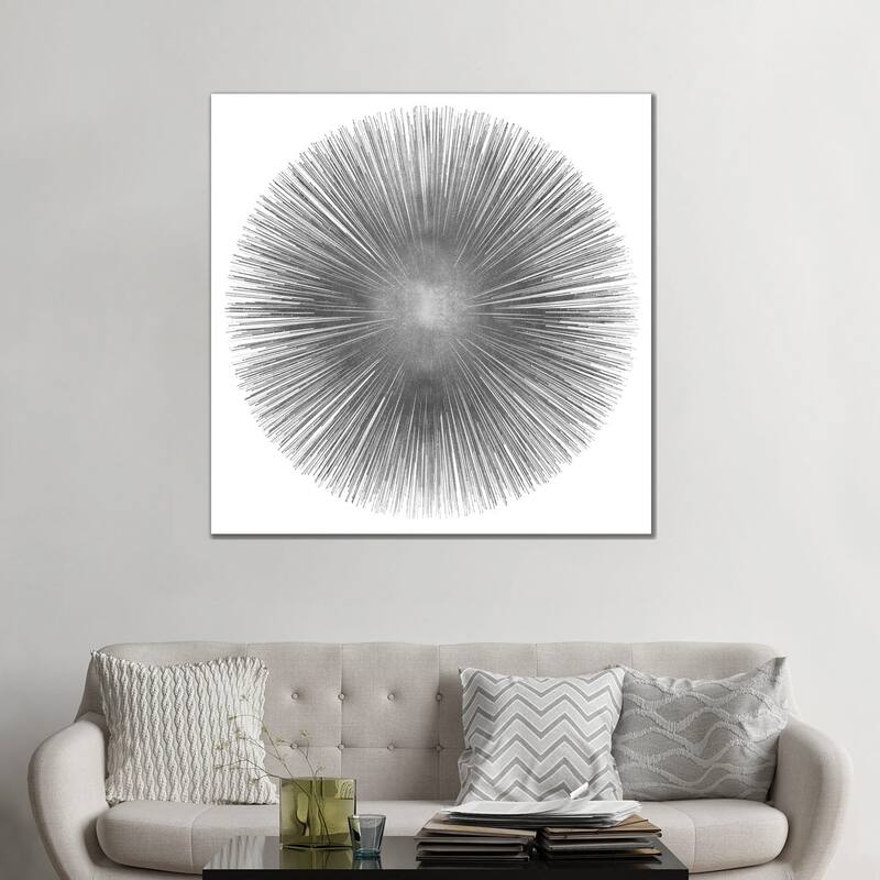 iCanvas "Silver Sunburst I" by Abby Young Canvas Print