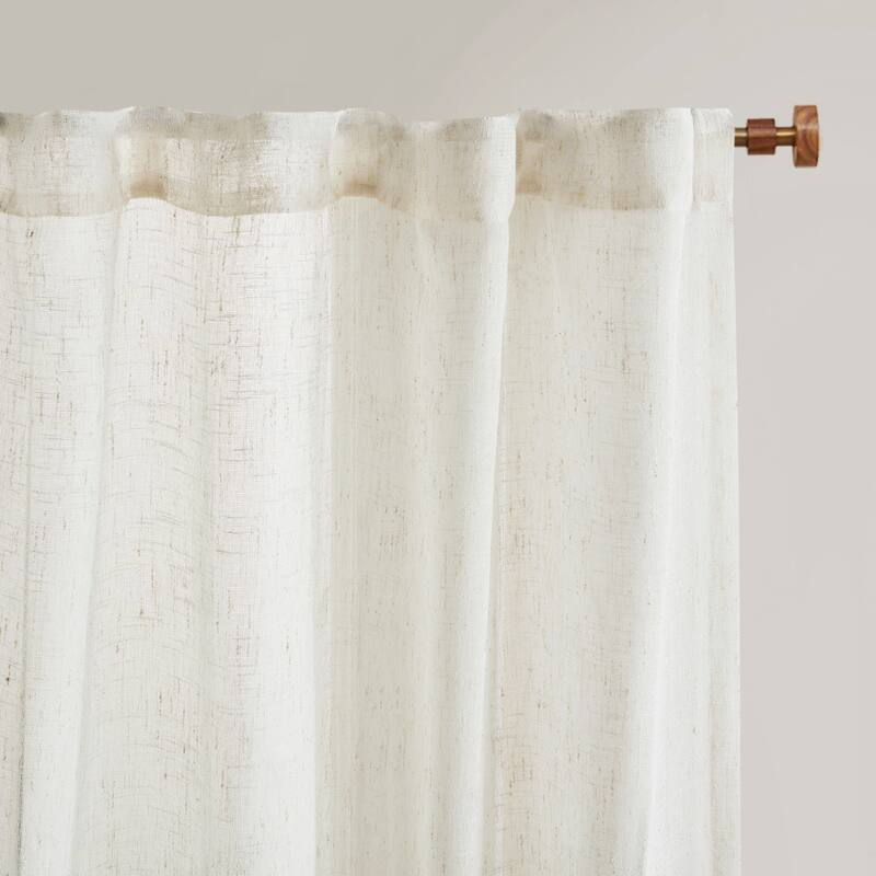 Madison Park Calista Yarn Dye Sheer Curtain Panel Pair