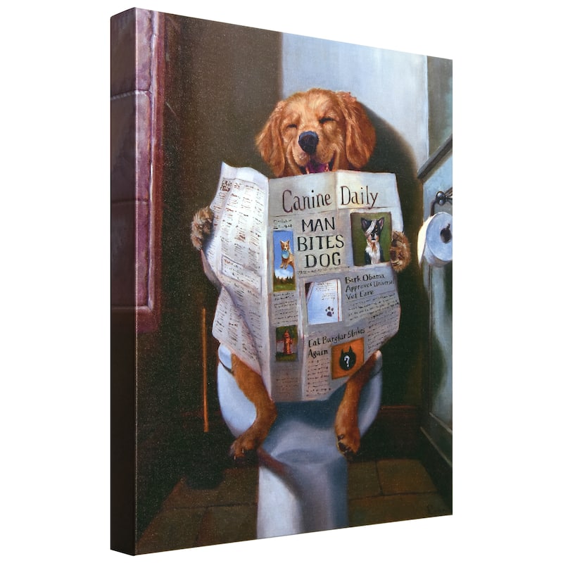 'Dog Gone Funny" Dog Wall Art Graphic Art Print on Wrapped Canvas