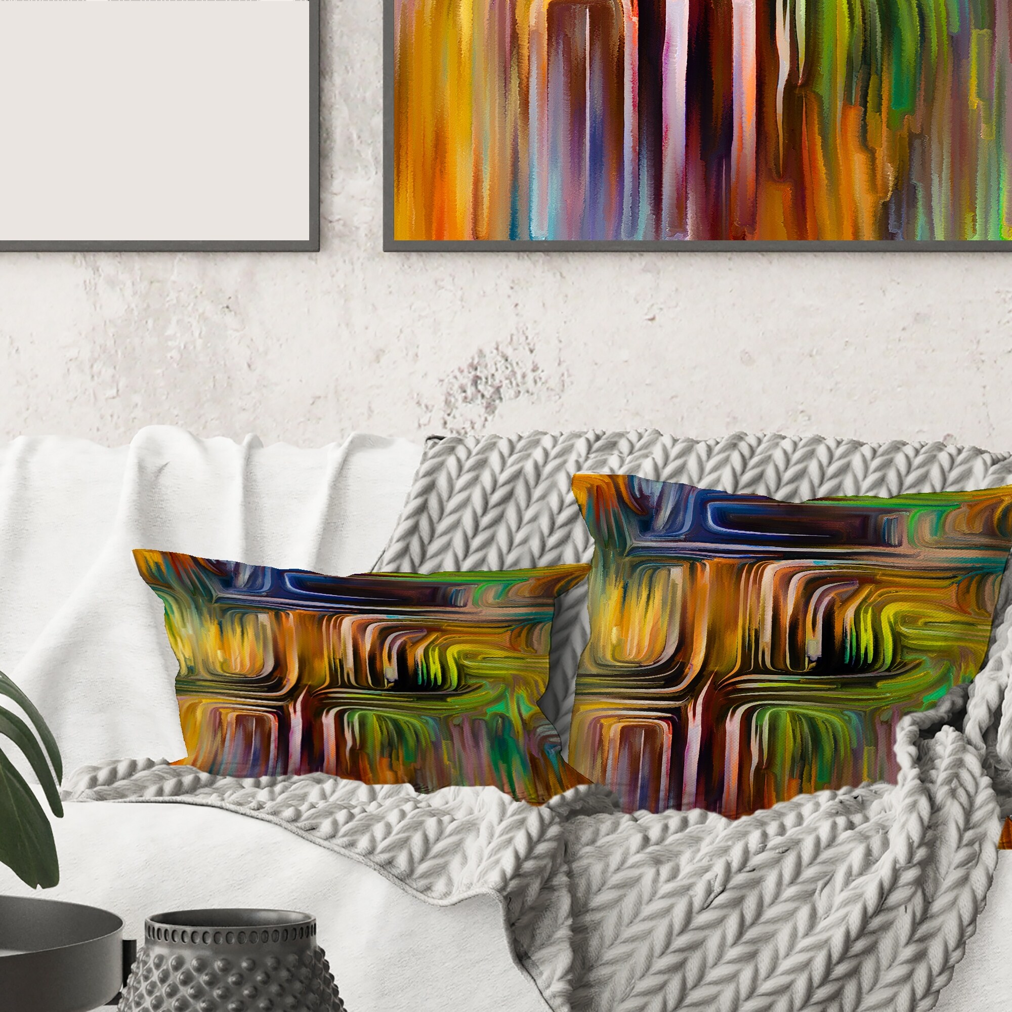 Designart Colour Fusion V Modern Printed Throw Pillow Bed Bath Beyond 33962922