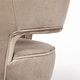 preview thumbnail 5 of 12, Giles Taupe Velvet Wrap w/ Brass Metal Base Accent Chair - 29.5L x 28.7W x 29.5H