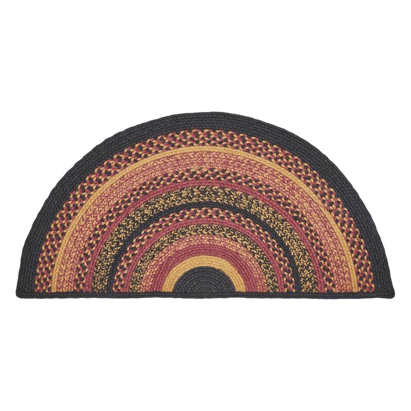 Heritage Farms Jute Rug Half Circle w/ Pad 16.5x33 - 3'6"