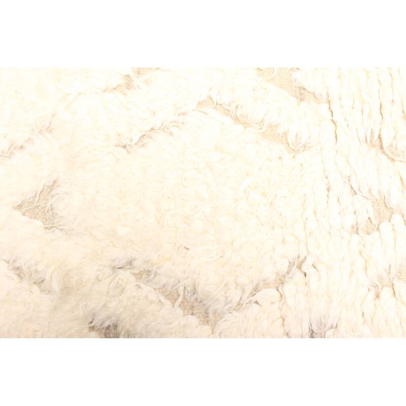 ECARPETGALLERY Hand-knotted Tangier Cream Wool Rug - 5'8 x 7'8