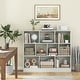 preview thumbnail 4 of 21, 41 inches Wooden Toy Storage Organizer with 10 Cubes for Kids - 47.5" x 9.5" x 41" (L x W x H)