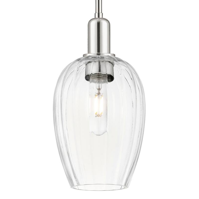Innovations Lighting 716-1S-G457-6CL Preston 6" Wide Mini Pendant with - Polished Nickel