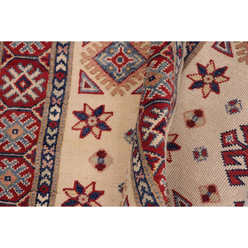 Bohemian Kazak Clay Gold/Red Wool Rug - 3'3'' x 4'9''