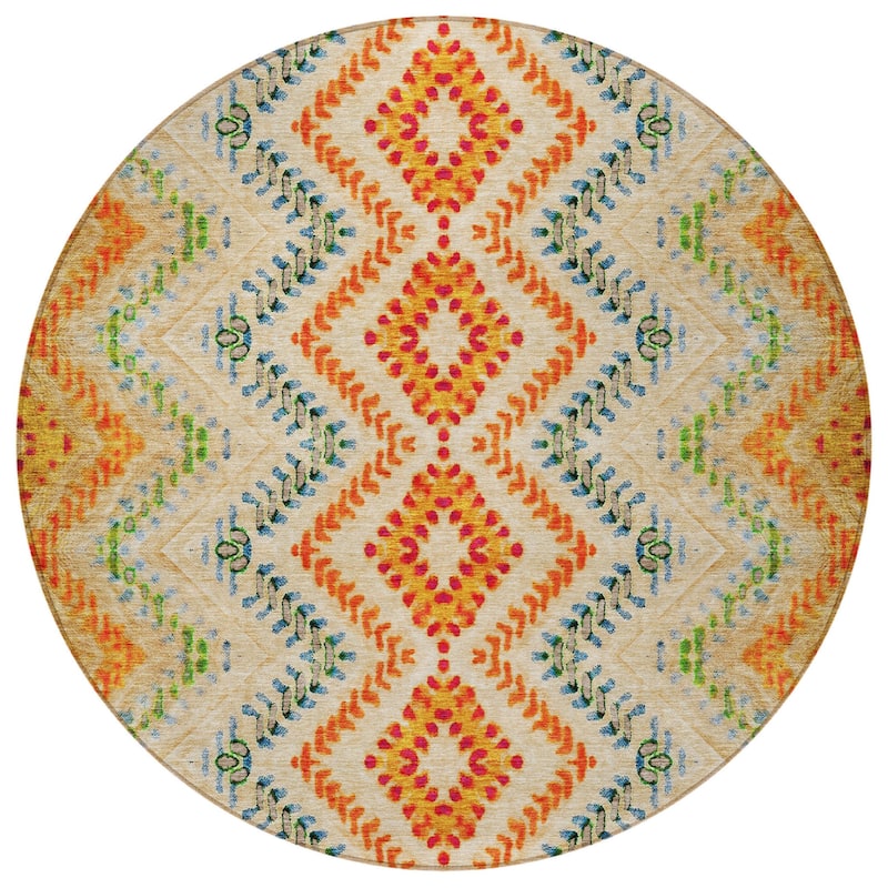 HomeRoots Geometric Transitional Rectangle Outdoor Rug
