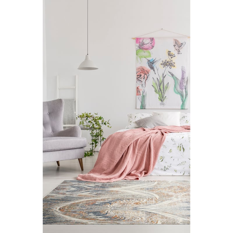 Artundra Ivory Machine Made Flatweave Indoor Area Rug
