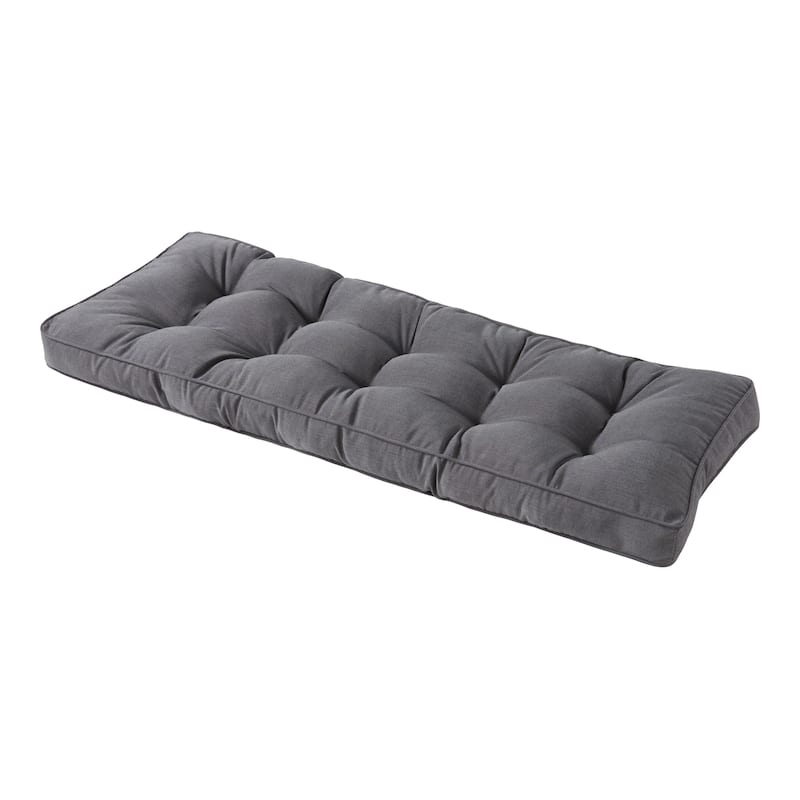 Sunbrella 51 x 18 in. Outdoor Bench Cushion - Canvas Coal