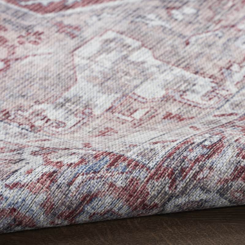 Civaz Power Loomed Distressed Floral Area Rug By HomeRoots - 72' X '48' X '0.28