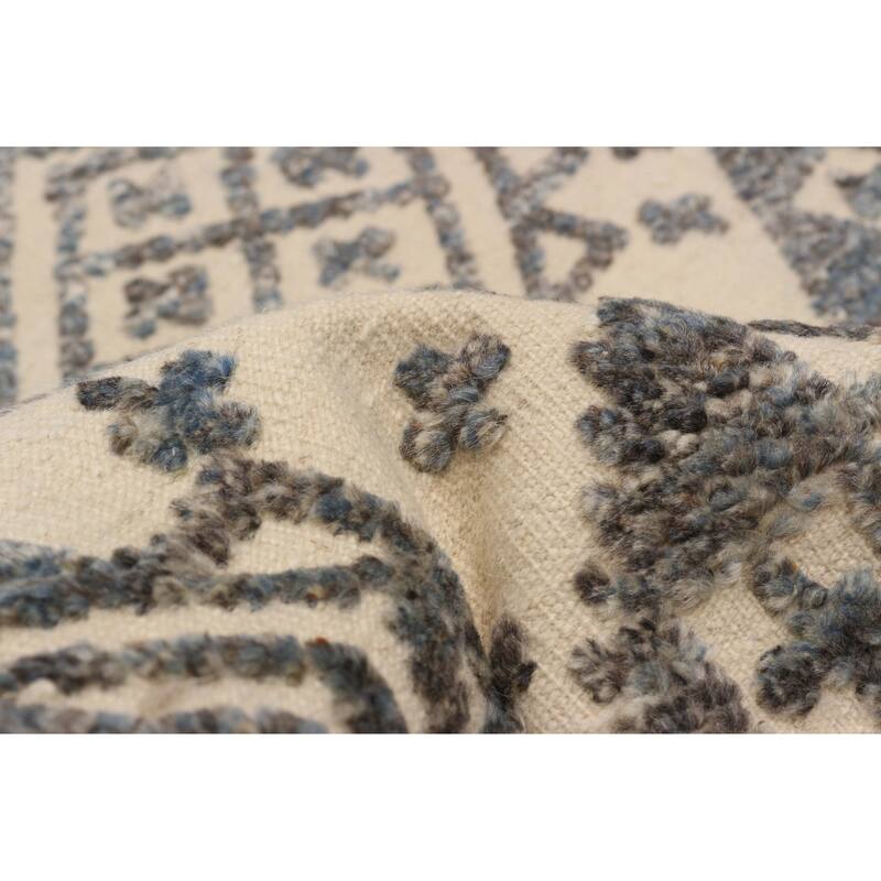 ECARPETGALLERY Hand-knotted Tangier Cream Wool Rug - 7'10 x 10'0