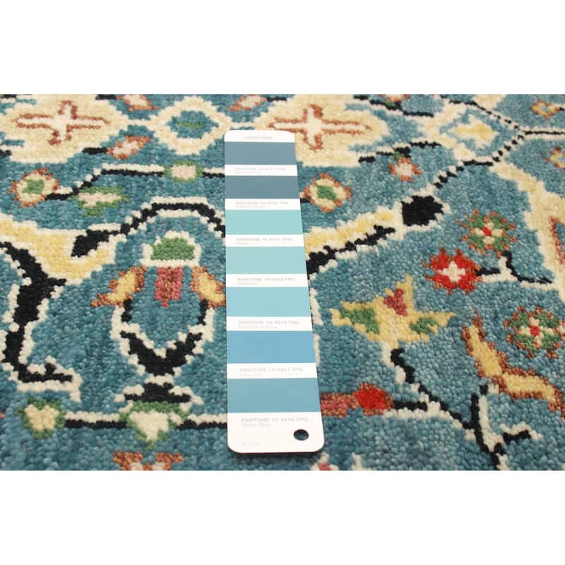 ECARPETGALLERY Hand-knotted Serapi Heritage Turquoise Wool Rug - 2'8 x 10'0