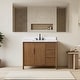 preview thumbnail 63 of 72, Vanity Art Lucerne Freestanding Bathroom Vanity with Stone Top, Hidden Power Station, Hair Dryer Holder, USB Charging Shelf 42" - Tan
