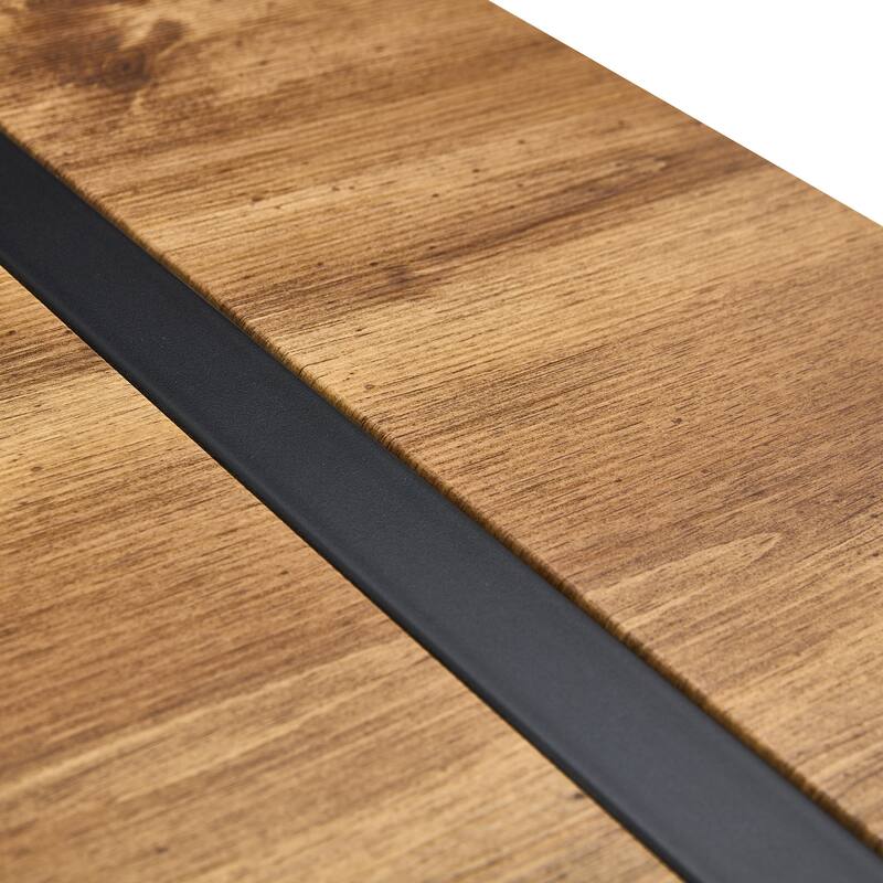 Table and chair set,with faux leather backrest cushion and metal legs