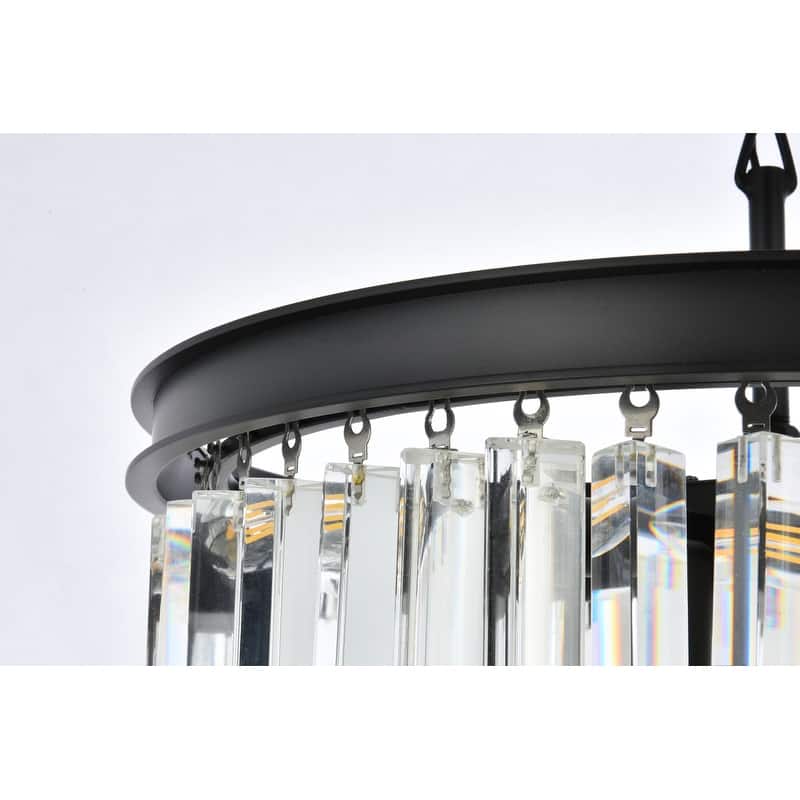 Royce Edge 9-Light Matte Black Chandelier