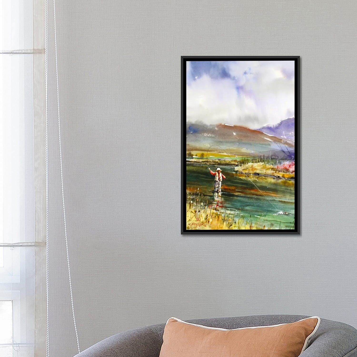 iCanvas Fishing II by Dean Crouser Framed Canvas Print