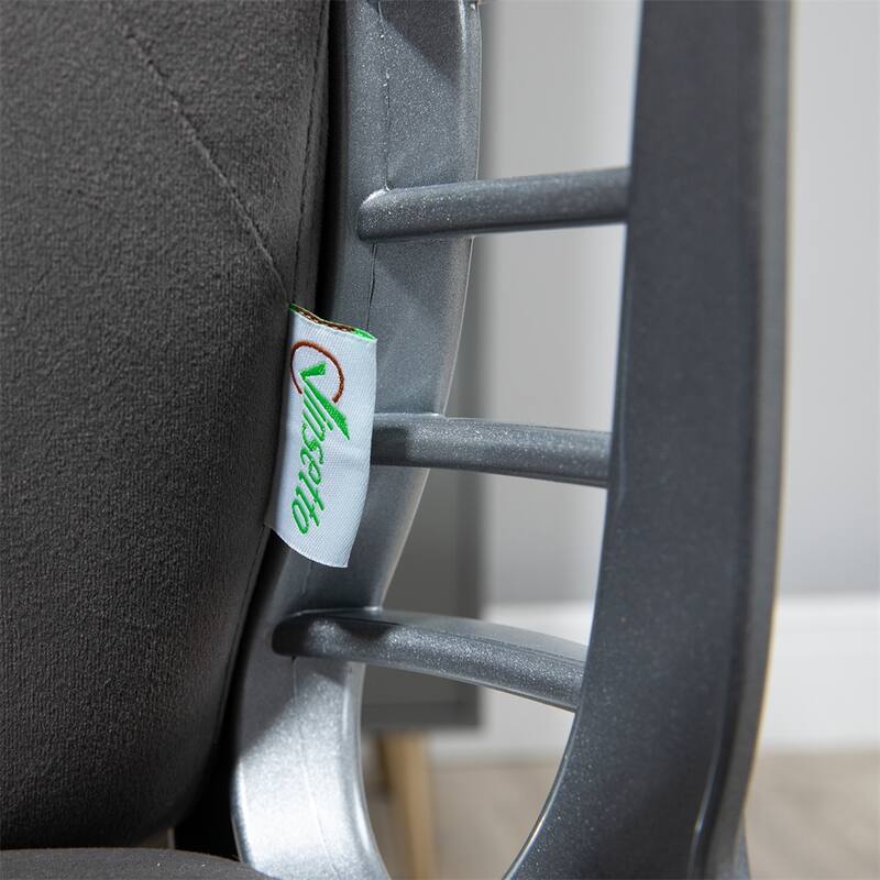 Button Tufted Computer Chair with Wheels and Adjustable Height