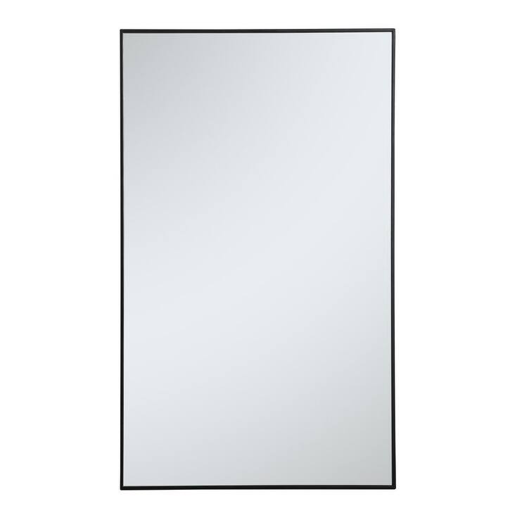Elegant Lighting Eternity 60" x 36" Rectangular Beveled Metal Framed - Black