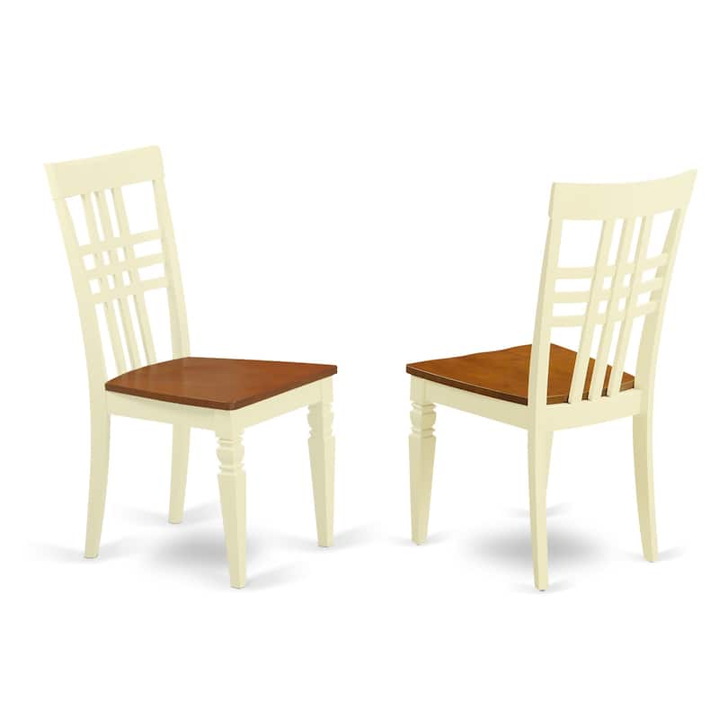 Modern Dining Chair - Linen White Wood Seat - Elegant Kitchen Accent Chair
