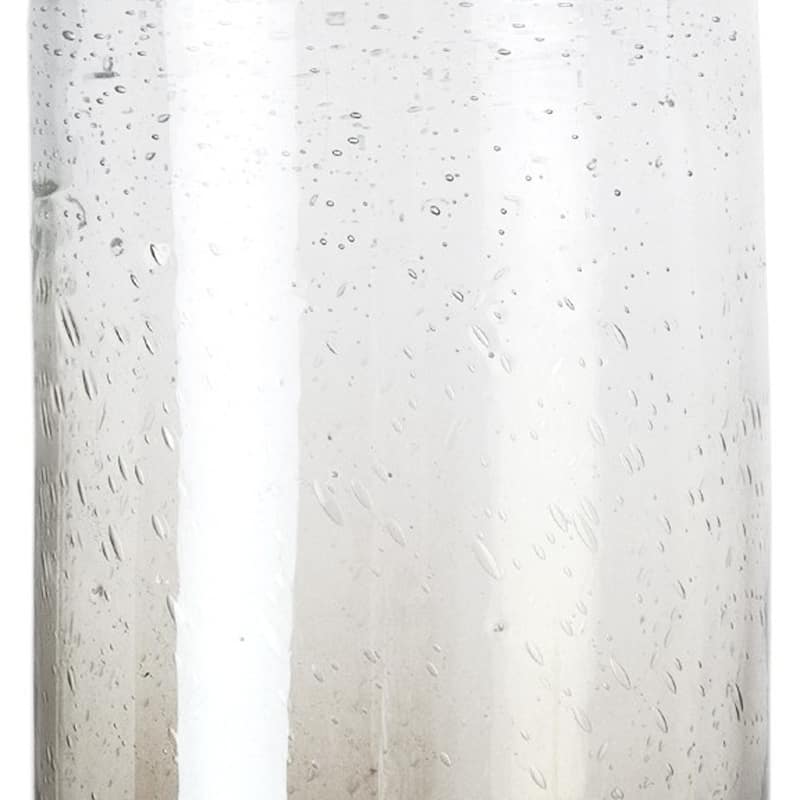 11" Gold Abstract Cylinder Crystal Glass Table Vase Modern Decorative Centerpiece for Living Room - 5" x 5" x 11"