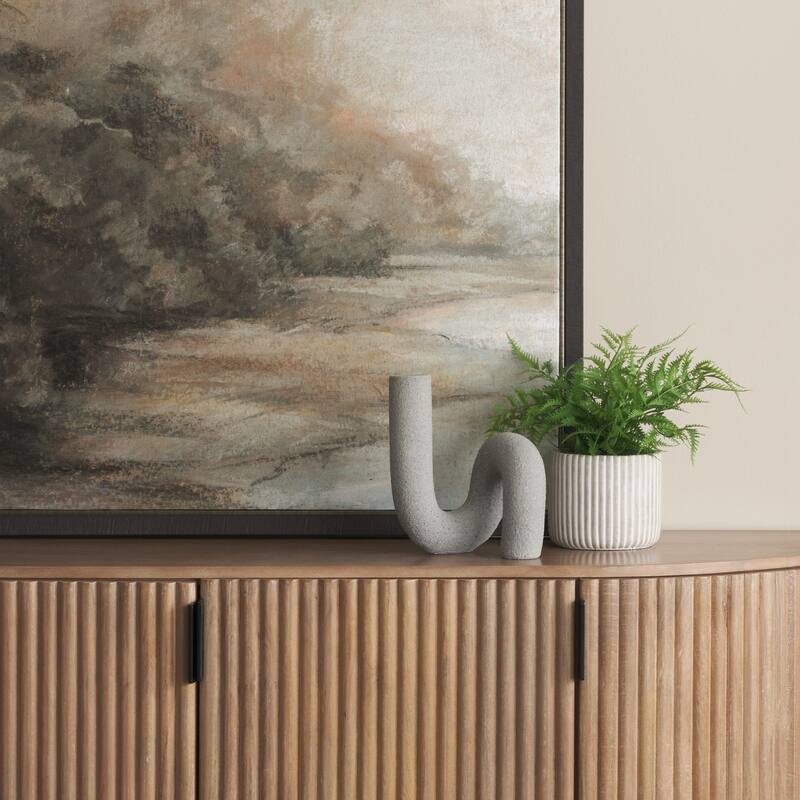 Kailyn Resin Textured Concrete Gray / Sandstone Decorative Object