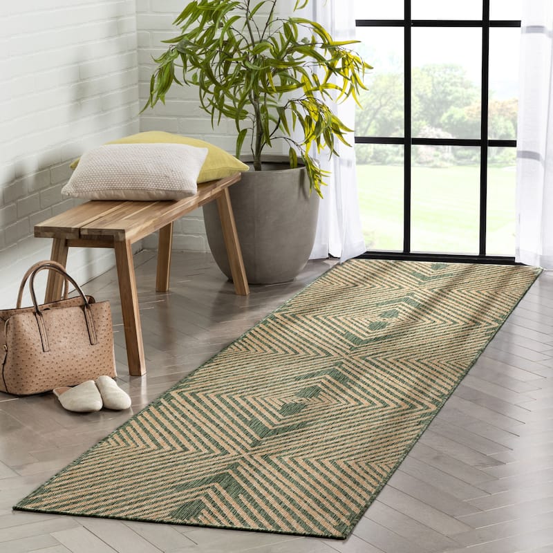 Well Woven Medusa Kesia Indoor Outdoor Striped Modern Area Rug