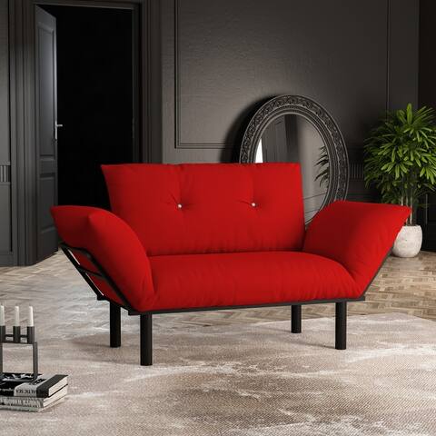 Extra-wide Modern Loveseat with Metal Legs