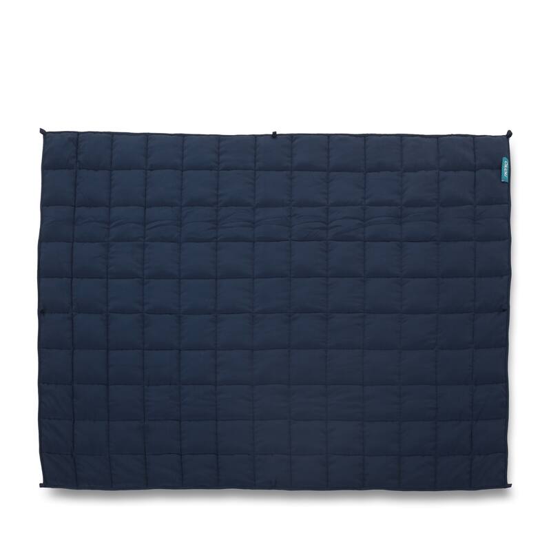 Christopher Knight Home - OkiOki 205T Cotton 20 lb Weighted Blanket Cooling Breathable Stress-Relief Design - 20 lbs - Navy Blue