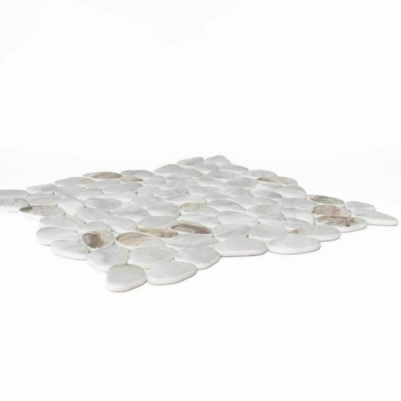 The Tile Life Huron Rock 12x12 Drift Glass Mosaic Pebble Floor & Wall Tile