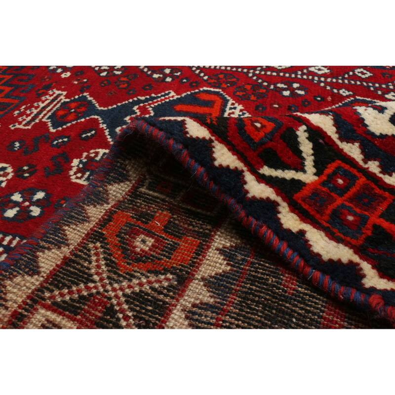 ECARPETGALLERY Hand-knotted Melis Vintage Red Wool Rug - 4'10 x 7'9