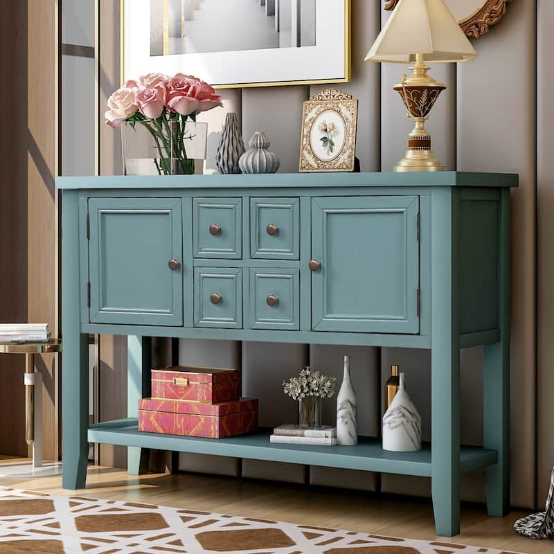 Buffet Table Console Table Dining Room Server Sofa Table - Dark Blue