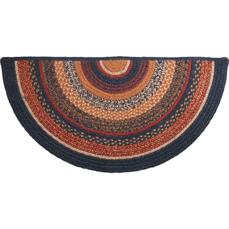 Stratton Jute Rug Half Circle w/ Pad 16.5x33 - 16.5" x 33"