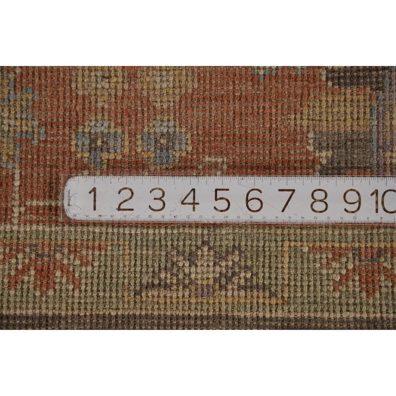 Hand Knotted Oriental 100% Wool Carpet Transitional All-Over Greys & Charcoal Oushak Area Rug - 12' 3'' X 9' 4''