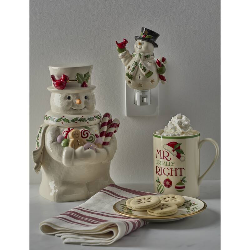 Lenox Happy Holly Days Snowman Night Light
