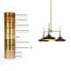preview thumbnail 7 of 12, Conia Modern 3-Light Wheel Chandelier Black Gold Pendant for Dining Room - 25.2" D x 11.8" H