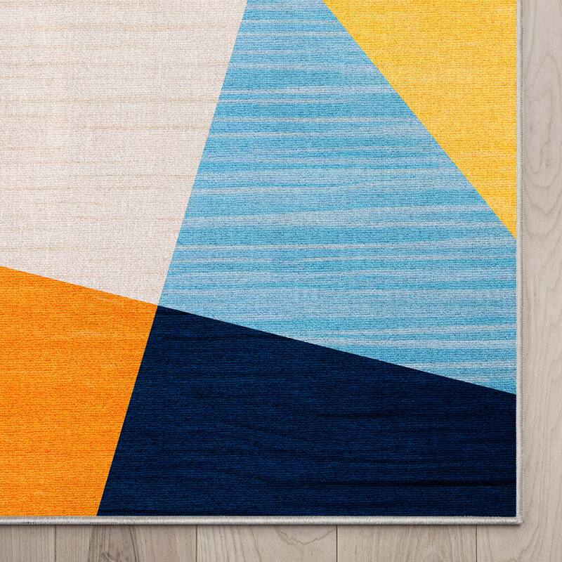 Well Woven Crayola Bright Modern Dining Bedroom Playroom Low-Pile Rug