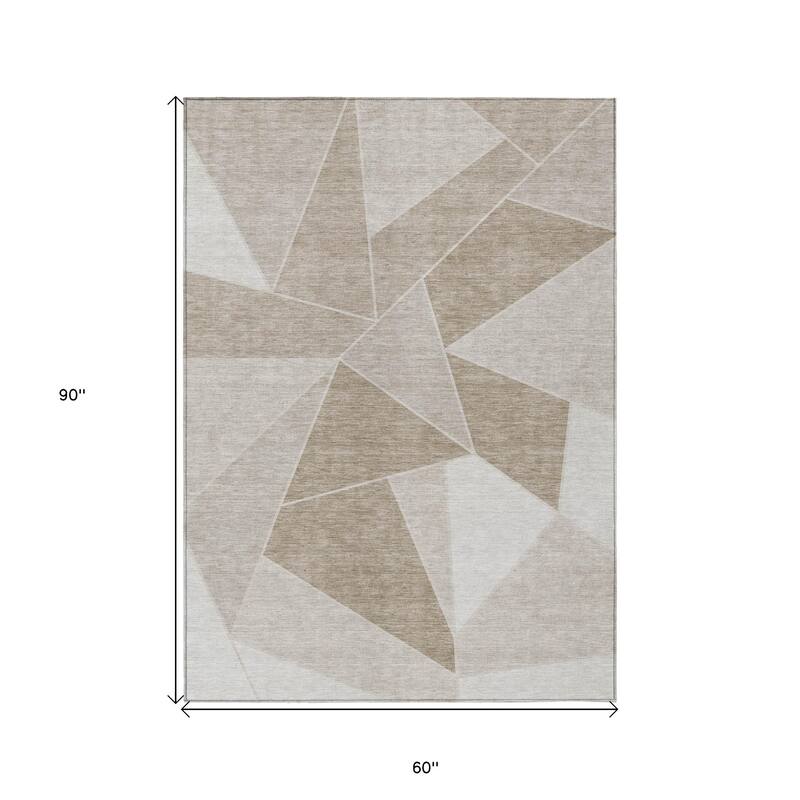 HomeRoots Geometric Transitional Rectangle Outdoor Rug