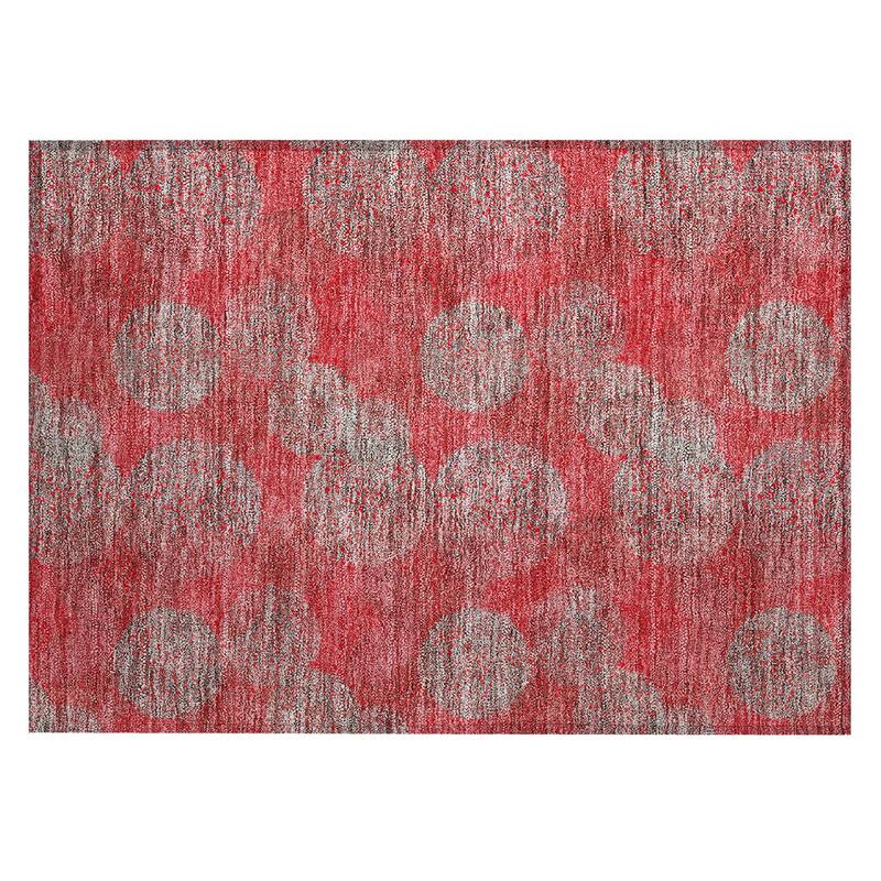 Machine Washable Indoor/ Outdoor Boho Sphere Chantille Rug