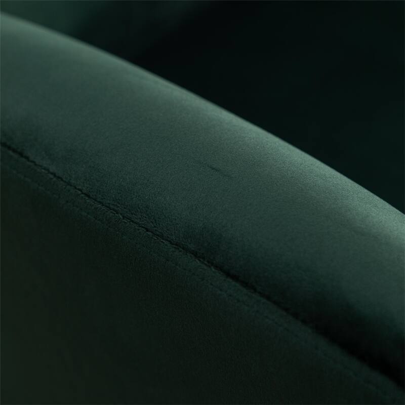 Velvet Wing Back Accent Chair with Button-Tufted and Metal Legs