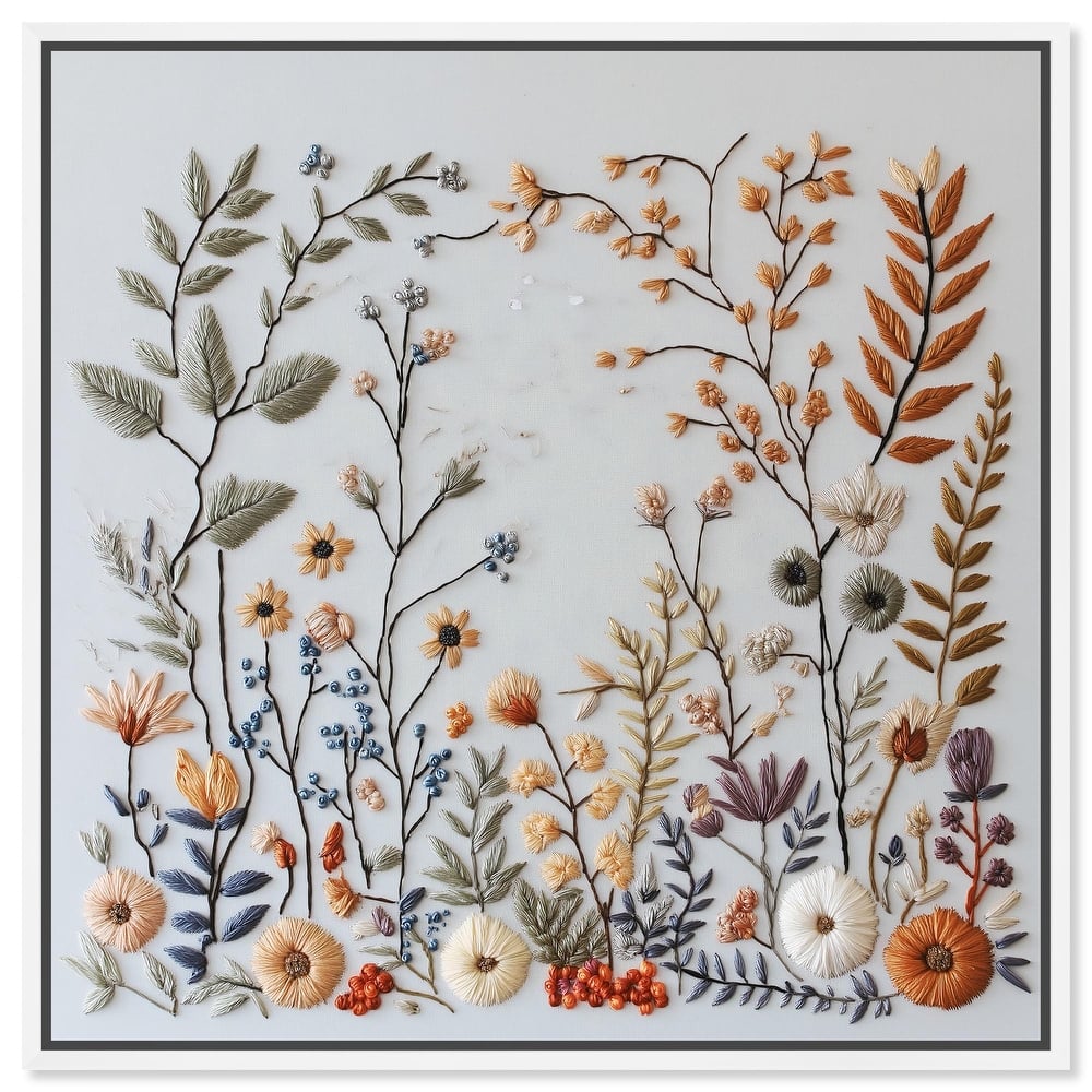 Threaded Thicket Canvas Floral by Art Remedy