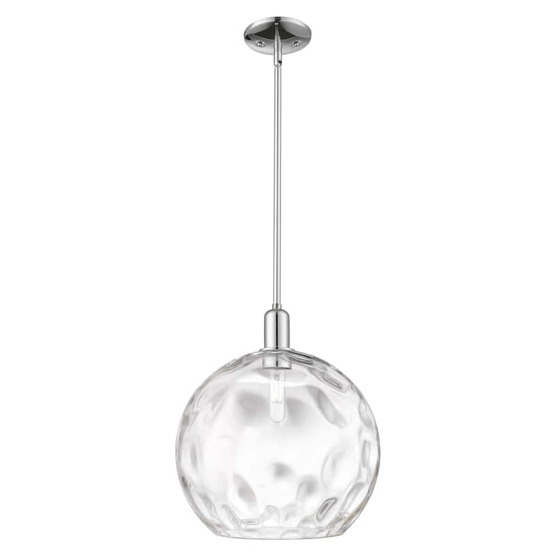 Innovations Lighting Endless Possibilities Arcadia - Athens Water Glass - 1 Light 13" Stem Hung Mini Pendant - Clear Water Glass/Polished Chrome