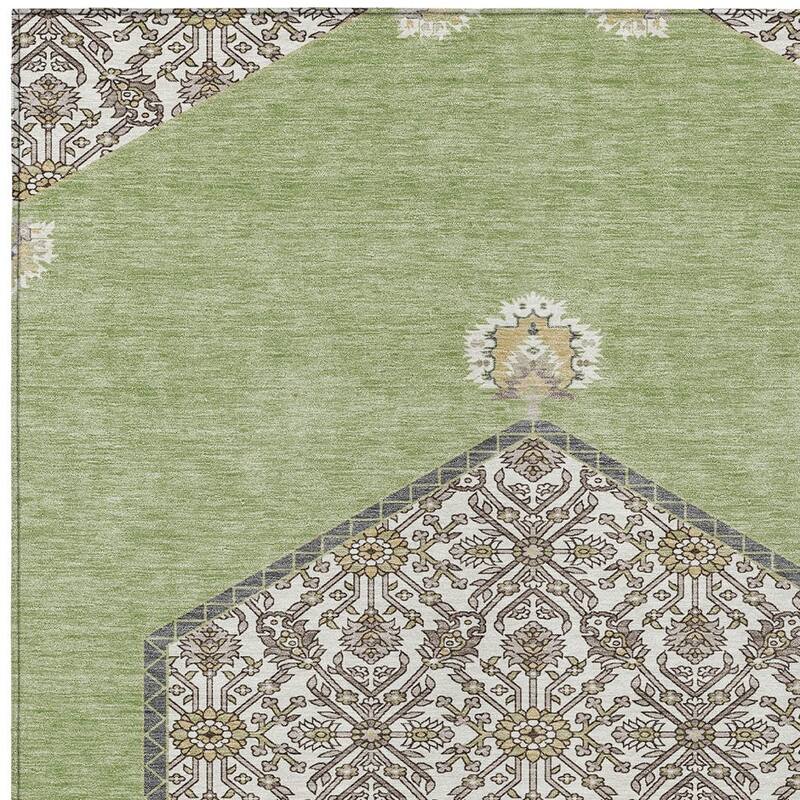 HomeRoots Oriental Traditional Rectangle Outdoor Rug