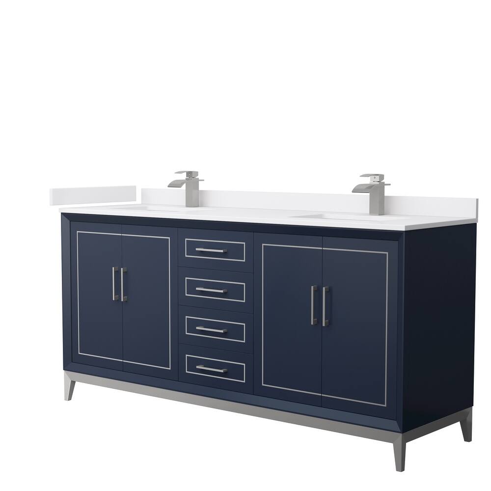 Marlena 72-Inch Double Vanity Set, Cultured Marble Top